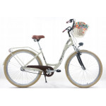 Dámsky retro bicykel Hliníkový 28" Lavida 3-prevodový [A] Krémová